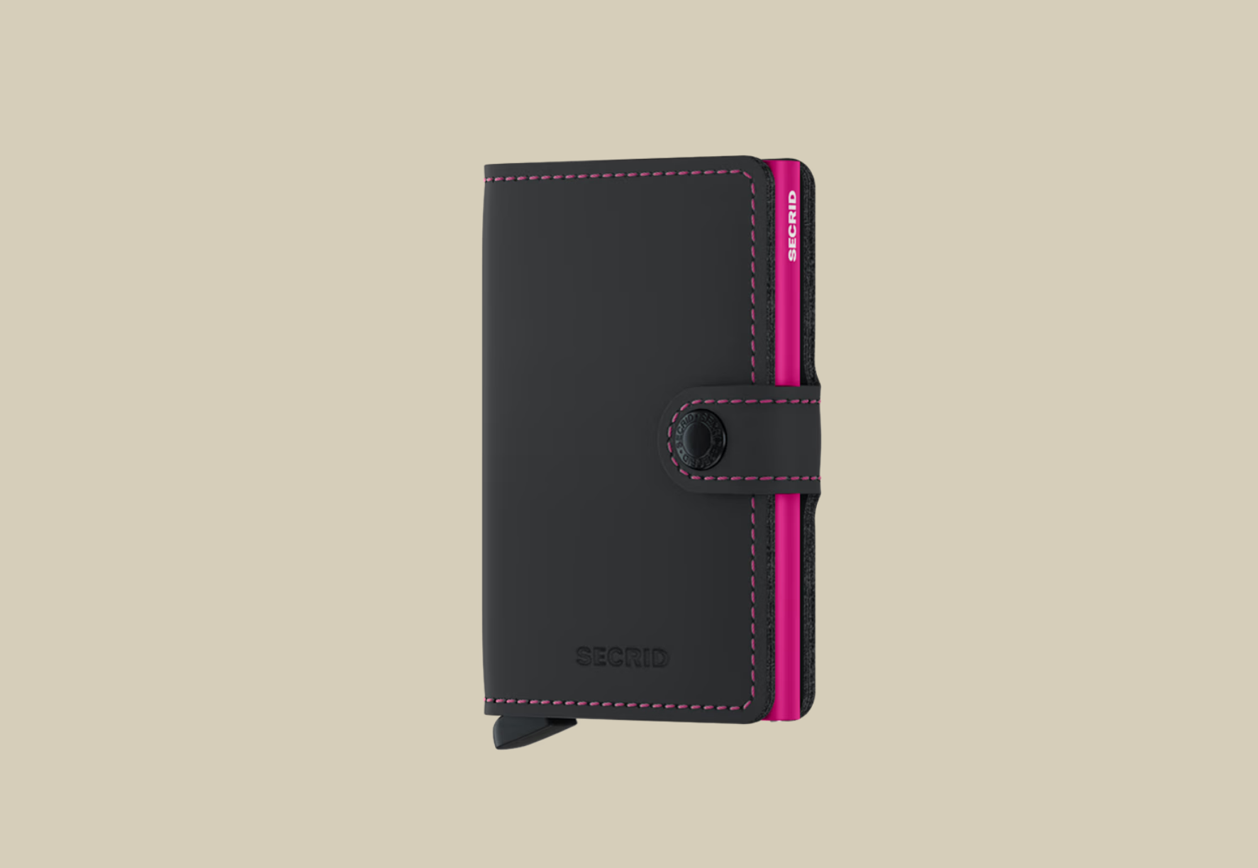 Secrid Miniwallet - Matte Black Fushsia