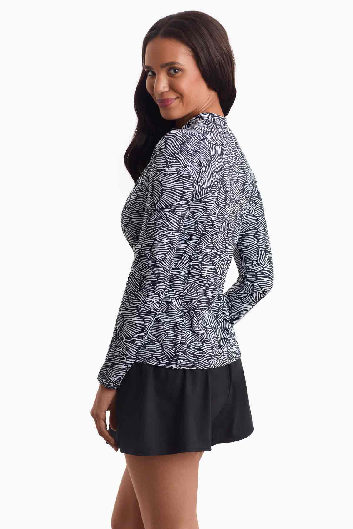 SHAPE SOLVER SUN SHIRT LONG SLEEVE UPF 50+ SUN PROTECTION