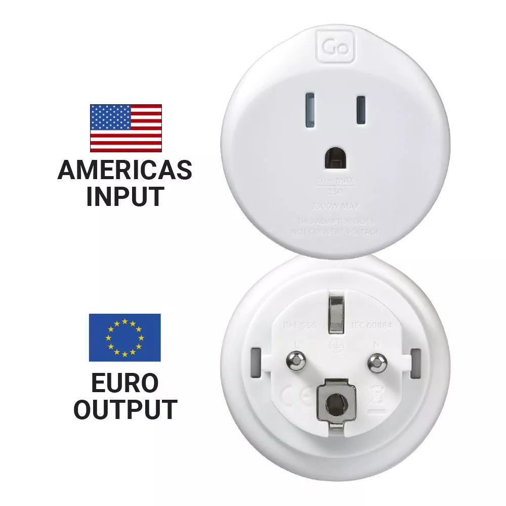 Design Go North America to Europe Adapter