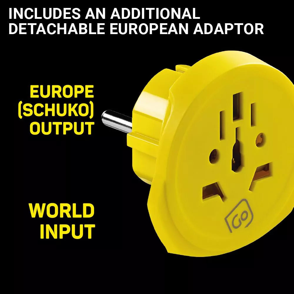Design Go Worldwide Adapter + Twin USB-A
