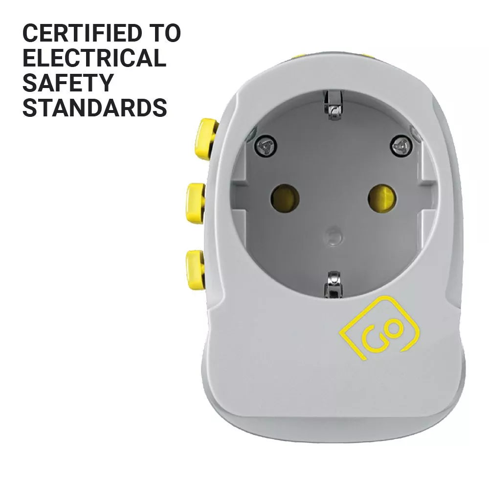 Design Go Worldwide Adapter + Twin USB-A