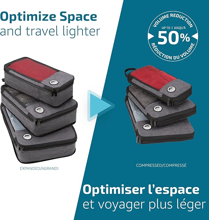 Austin House 3-Piece Compression Packing Cube Set