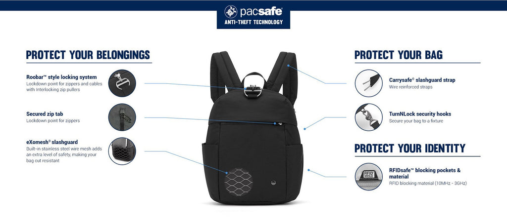 Pacsafe® CX anti-theft 8L backpack petite