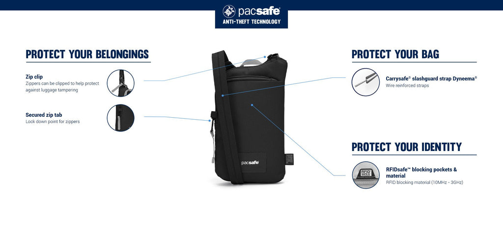 Pacsafe® Go Anti-Theft Tech Crossbody