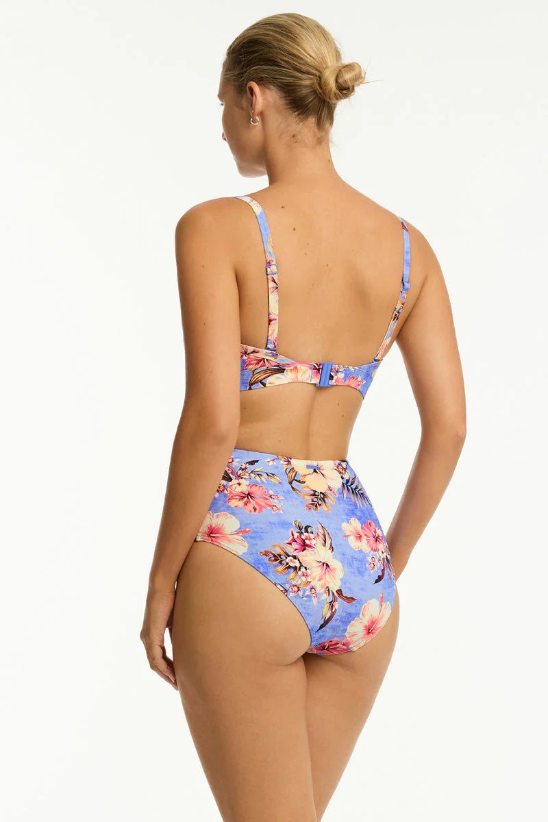 SEA LEVEL AUSTRALIA Blue Hawaii Tie Front DD/E Bralette