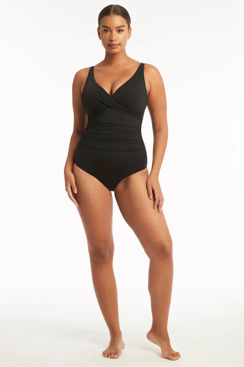 SEA LEVEL AUSTRALIA Eco Essentials Cross Front One Piece