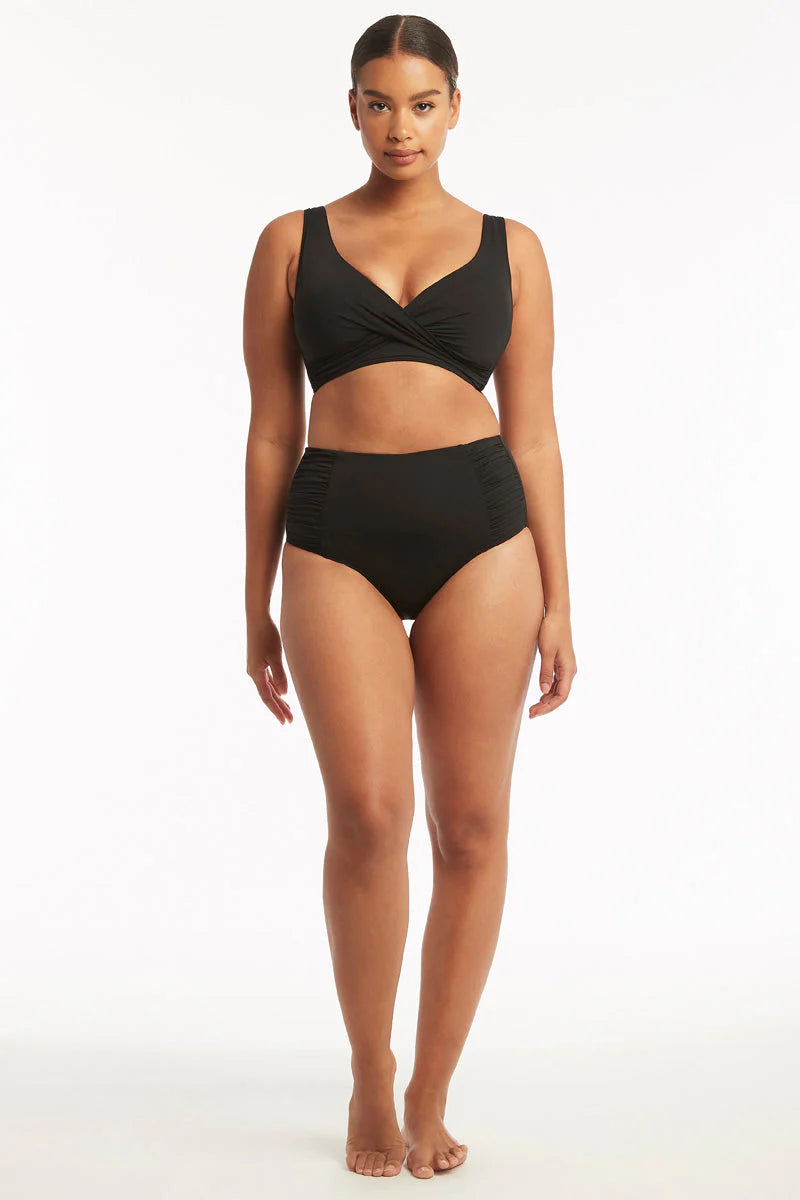 SEA LEVEL AUSTRALIA Eco Essentials High Waist Gathered Side Pant