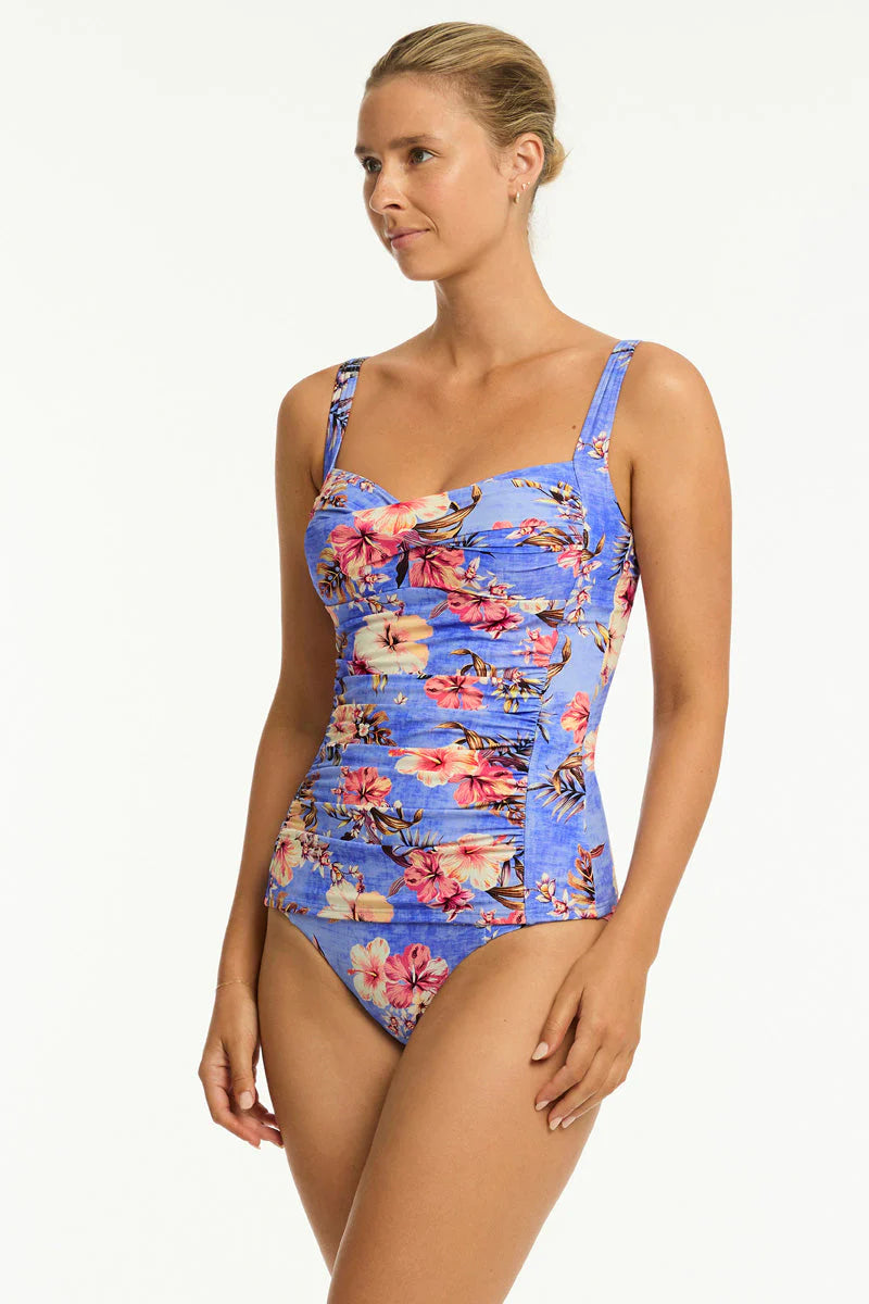 SEA LEVEL AUSTRALIA Blue Hawaii Twist Front Tankini