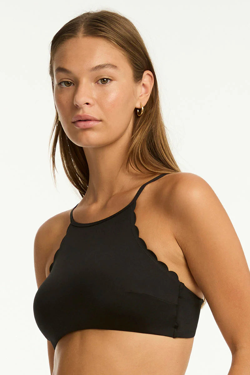 Sea Level Australia Scallop High Neck Top