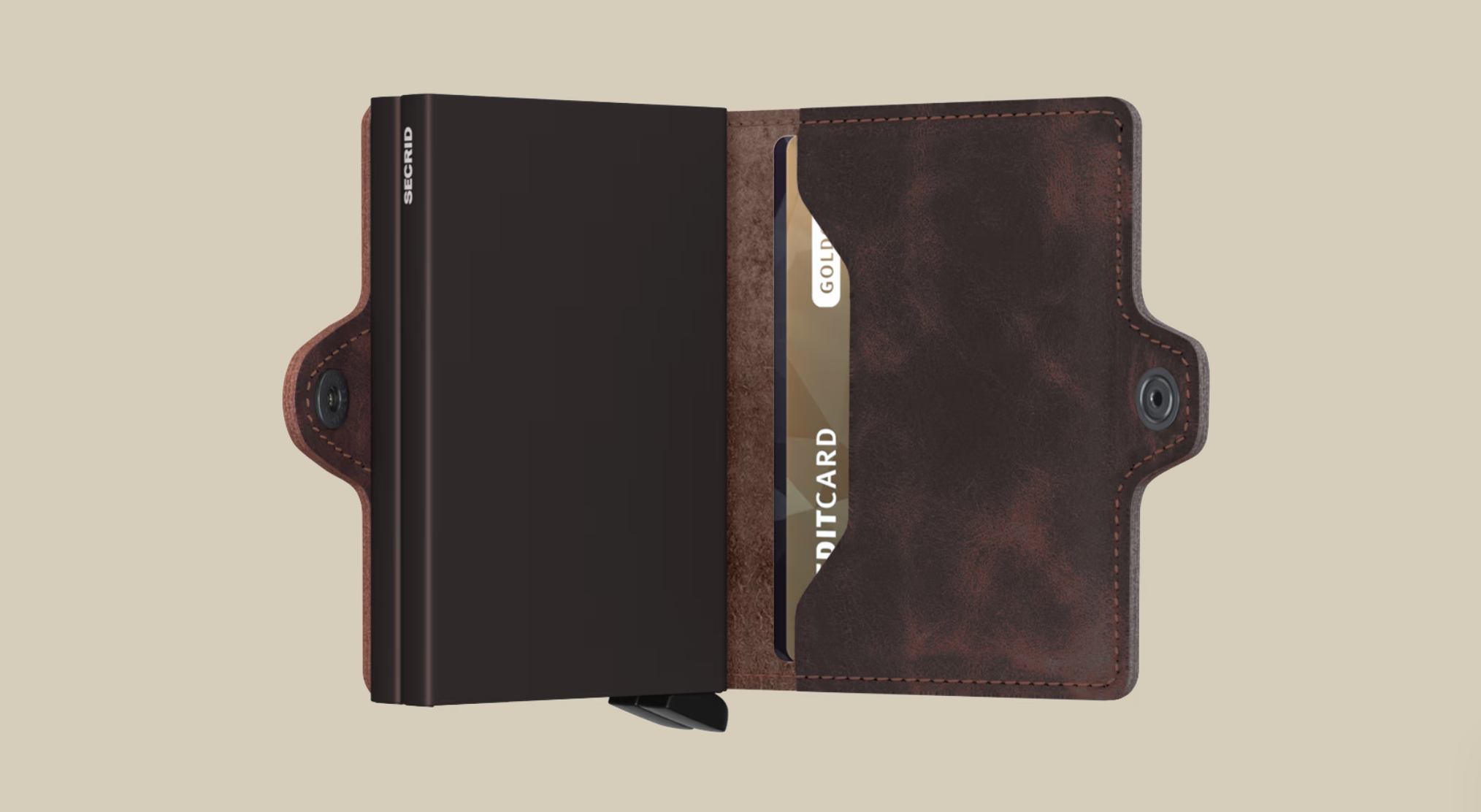 SECRID TWIN WALLET - VINTAGE CHOCOLATE