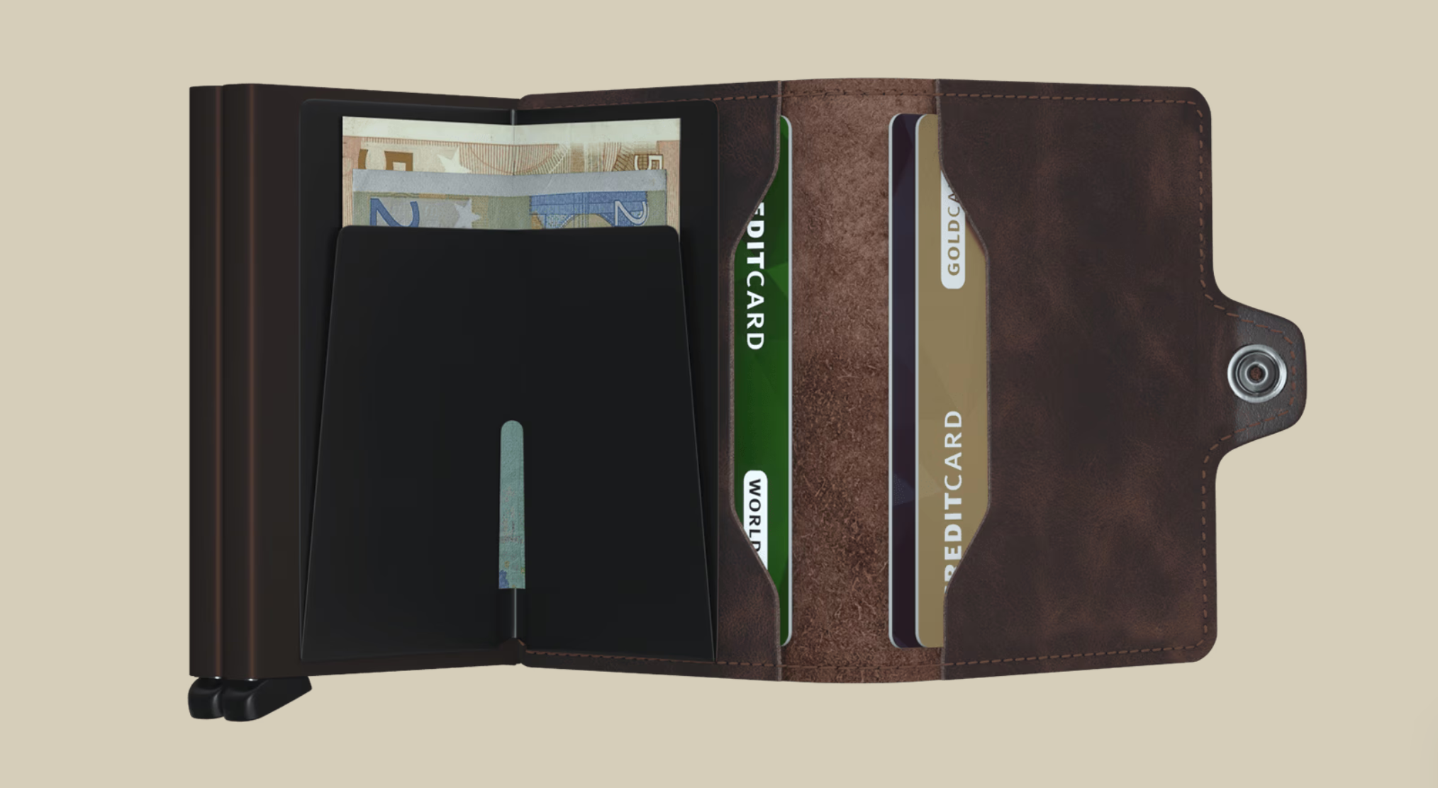 SECRID TWIN WALLET - VINTAGE CHOCOLATE