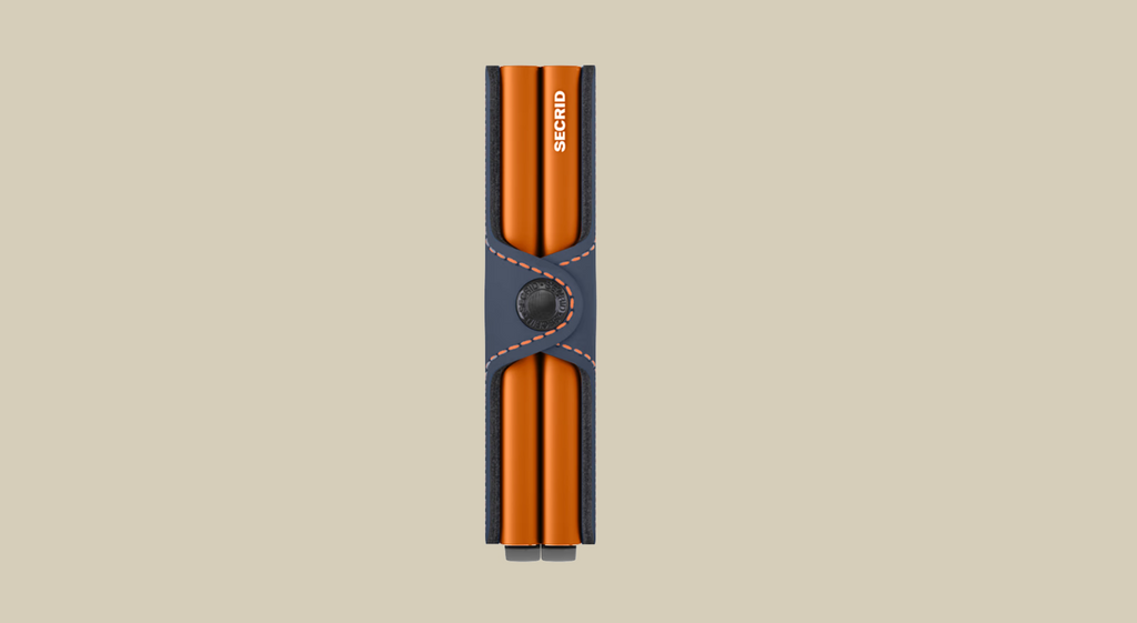 SECRID TWIN WALLET - MATTE NIGHT BLUE & ORANGE