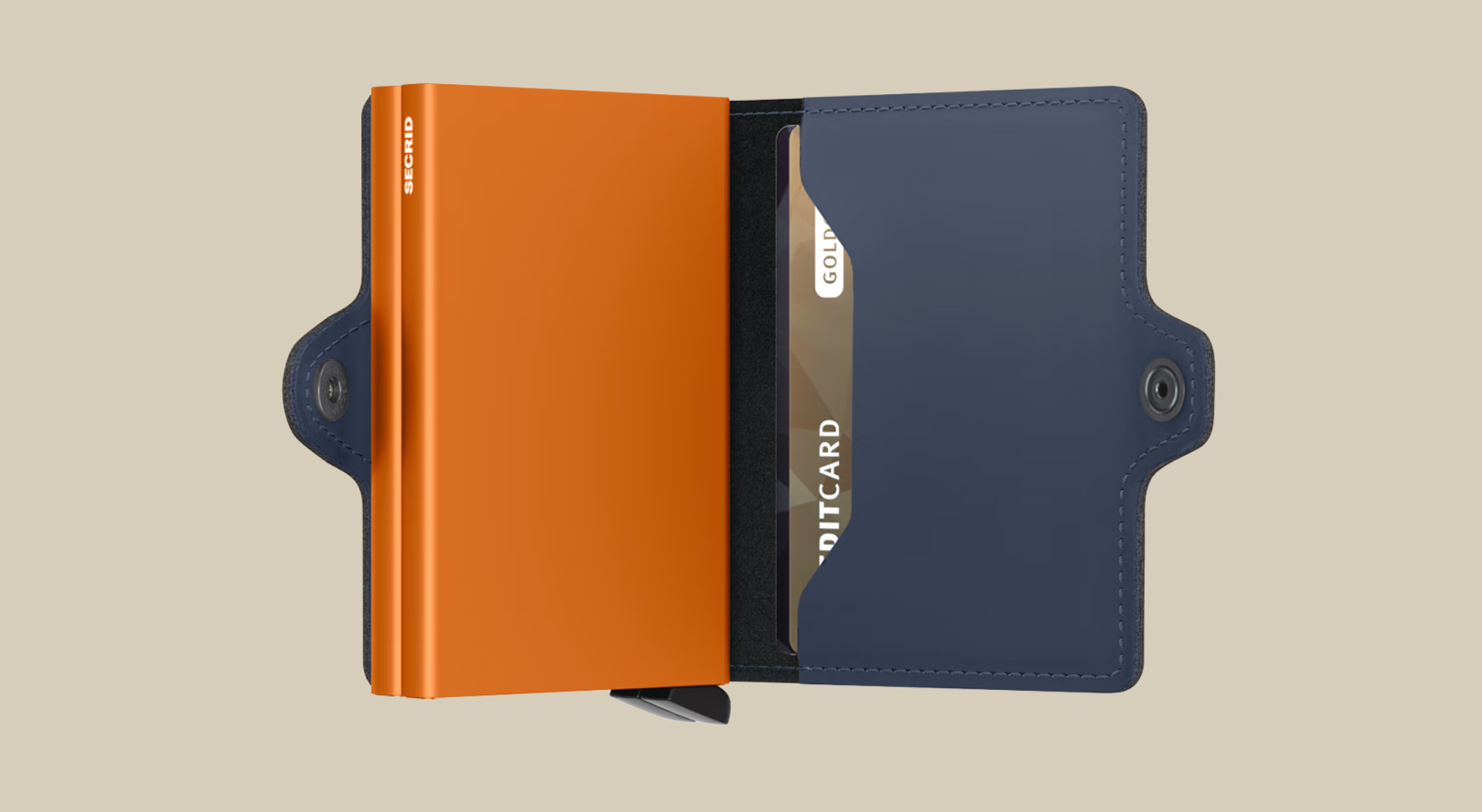 SECRID TWIN WALLET - MATTE NIGHT BLUE & ORANGE