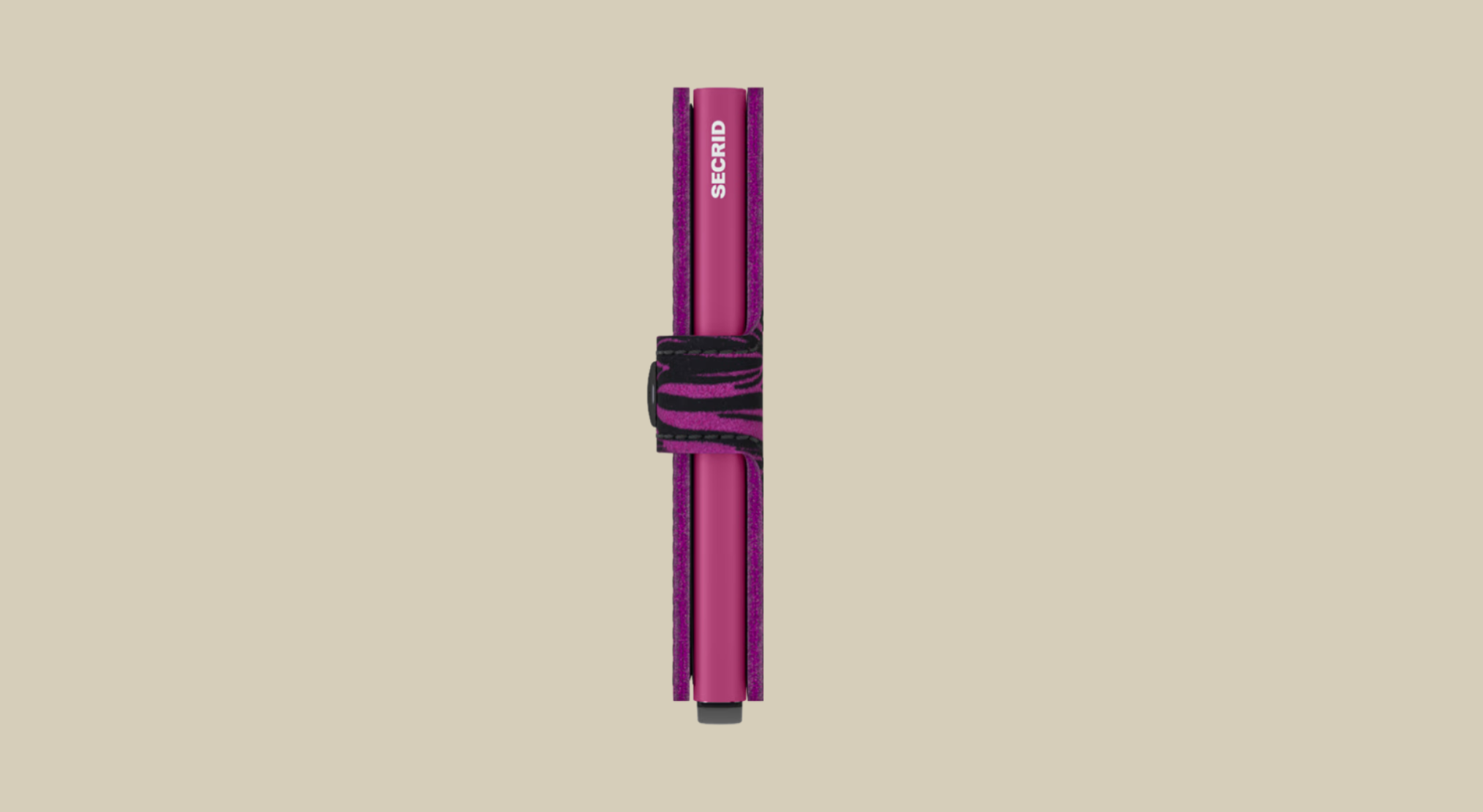 SECRID MINI WALLET - ZEBRA FUSHIA