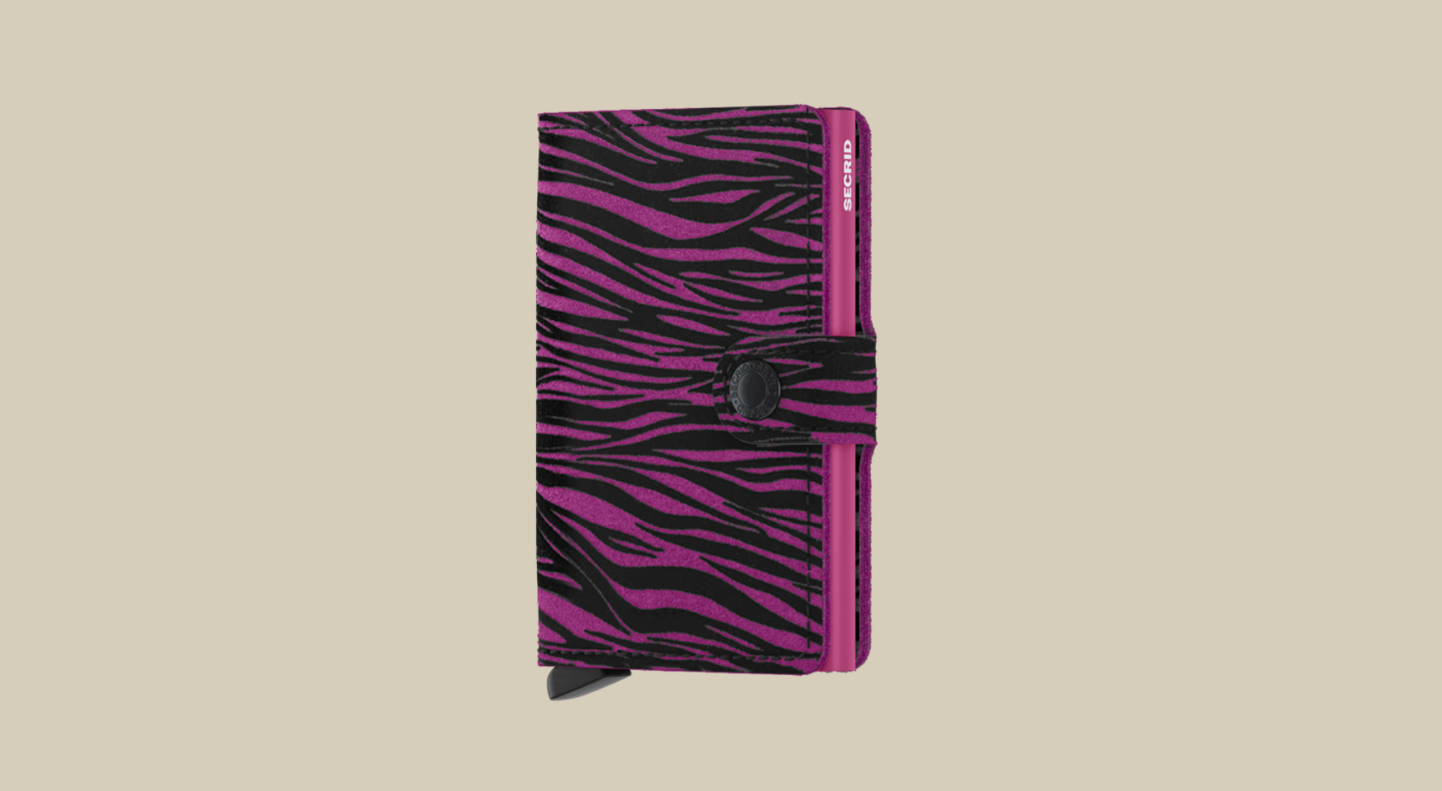 SECRID MINI WALLET - ZEBRA FUSHIA
