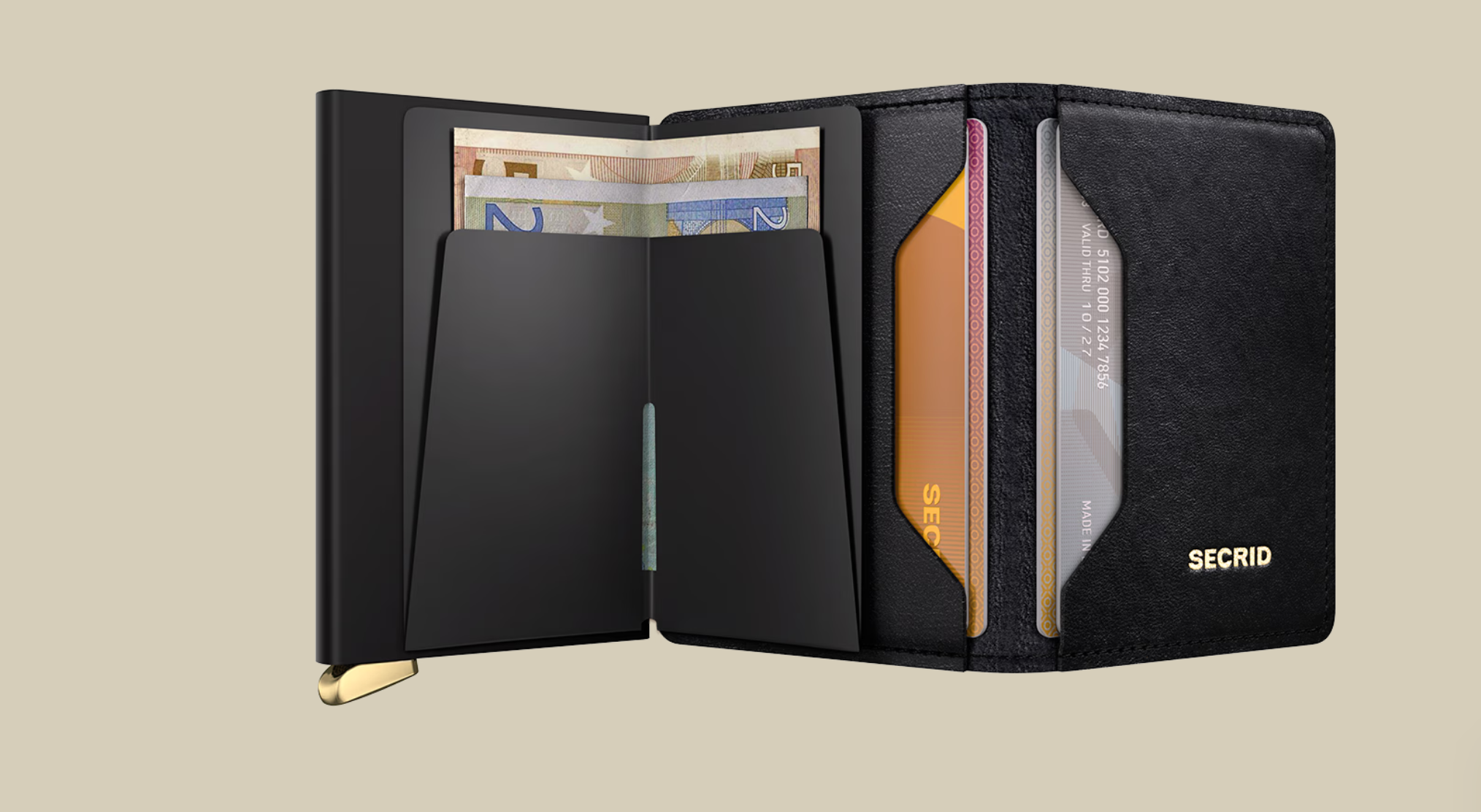SECRID SLIM WALLET - EMBOSS DIAMOND BLACK