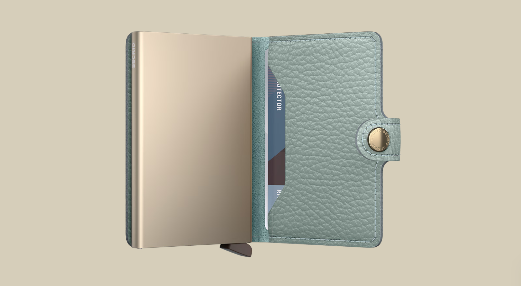 SECRID MINI WALLET - PEBBLE SEA GREEN