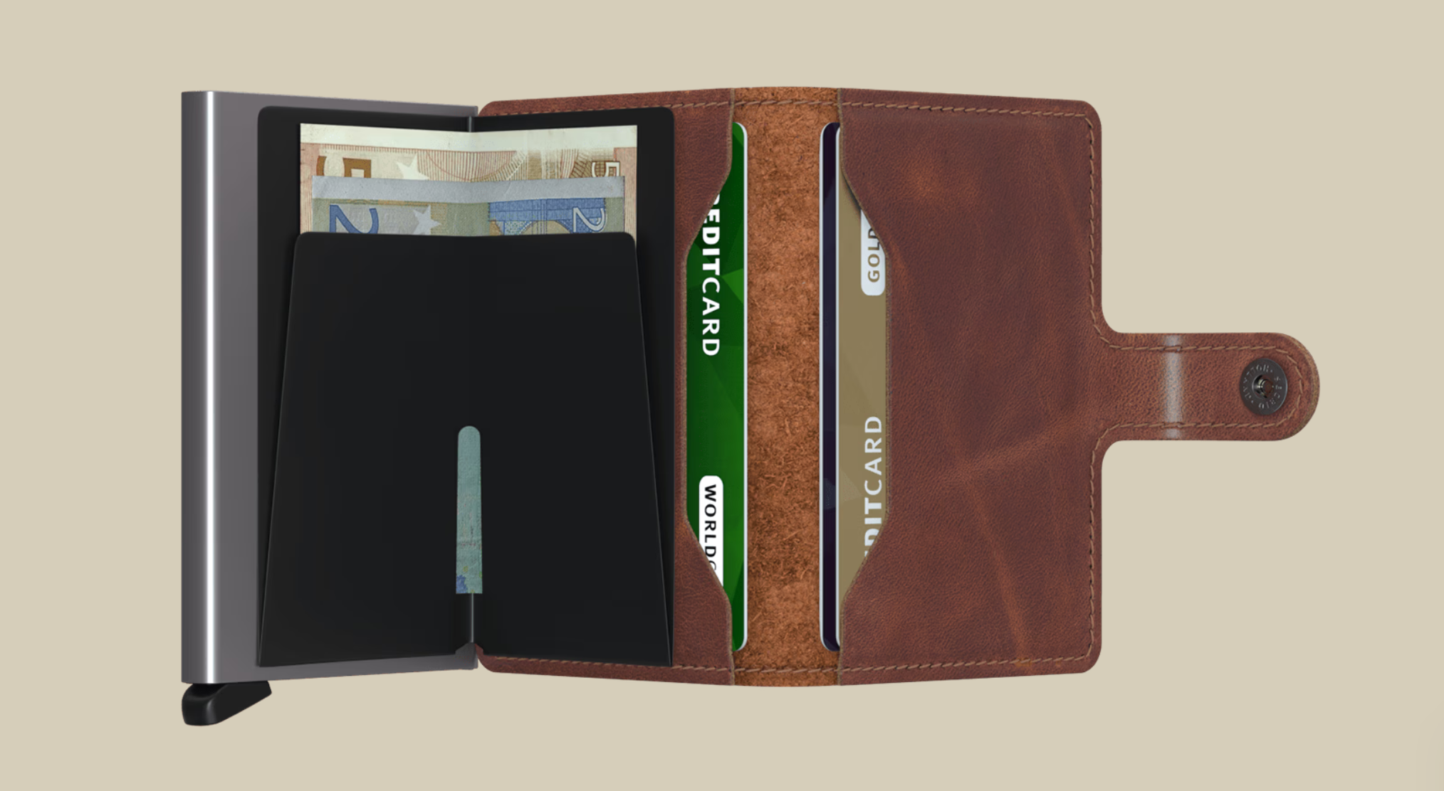SECRID MINI WALLET - VINTAGE BROWN