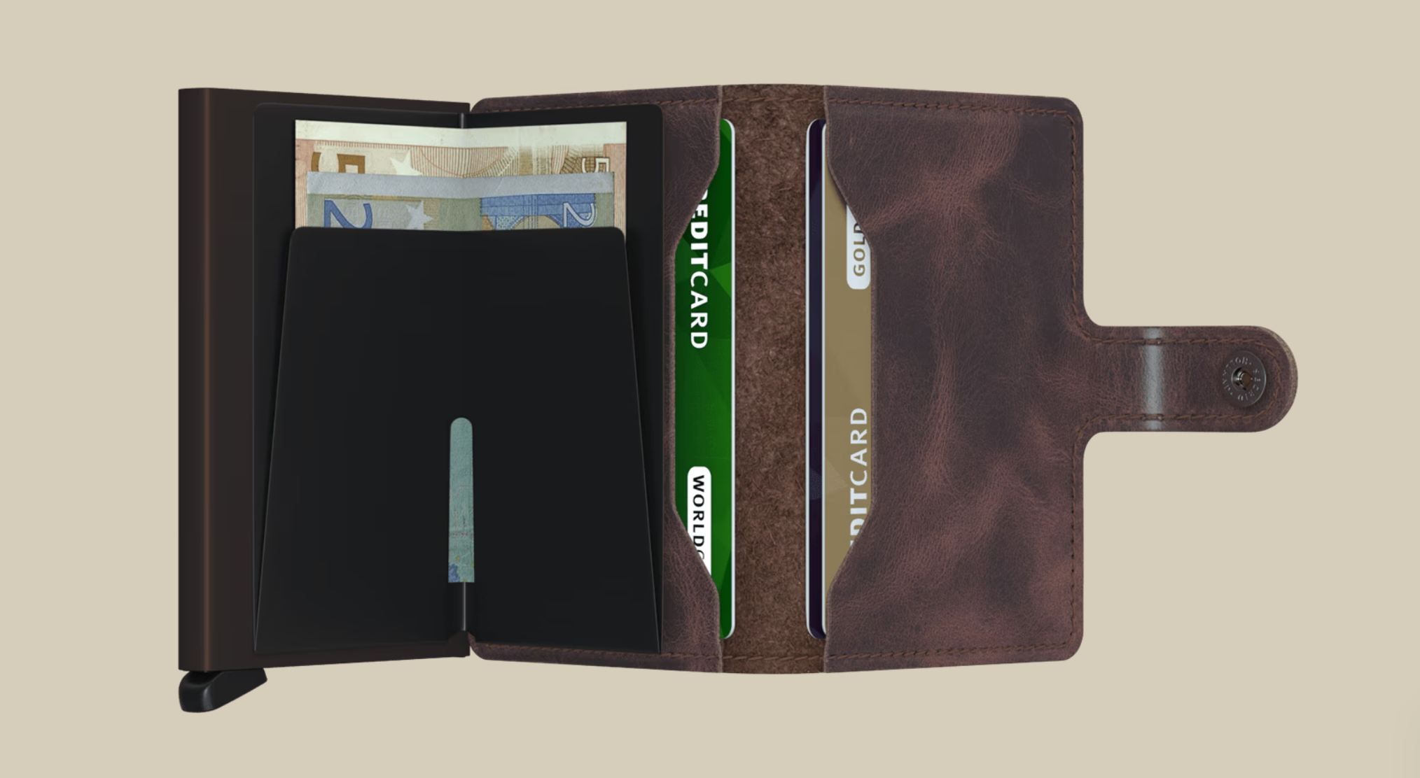SECRID MINI WALLET - VINTAGE CHOCOLATE