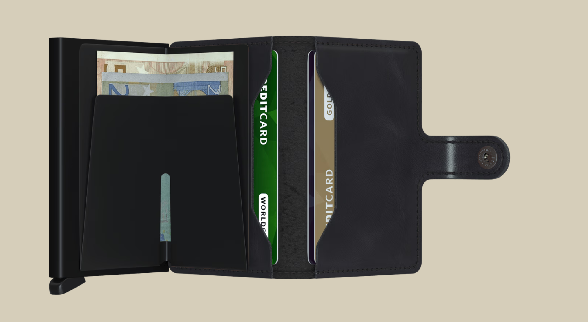 SECRID MINI WALLET - VINTAGE BLACK