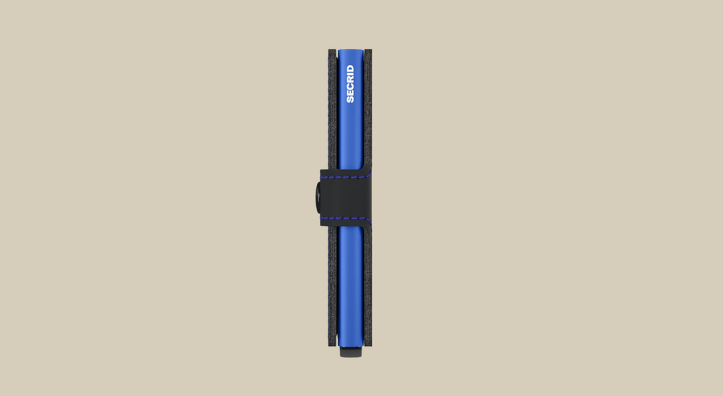 SECRID MINI WALLET -  MATTE BLACK & BLUE