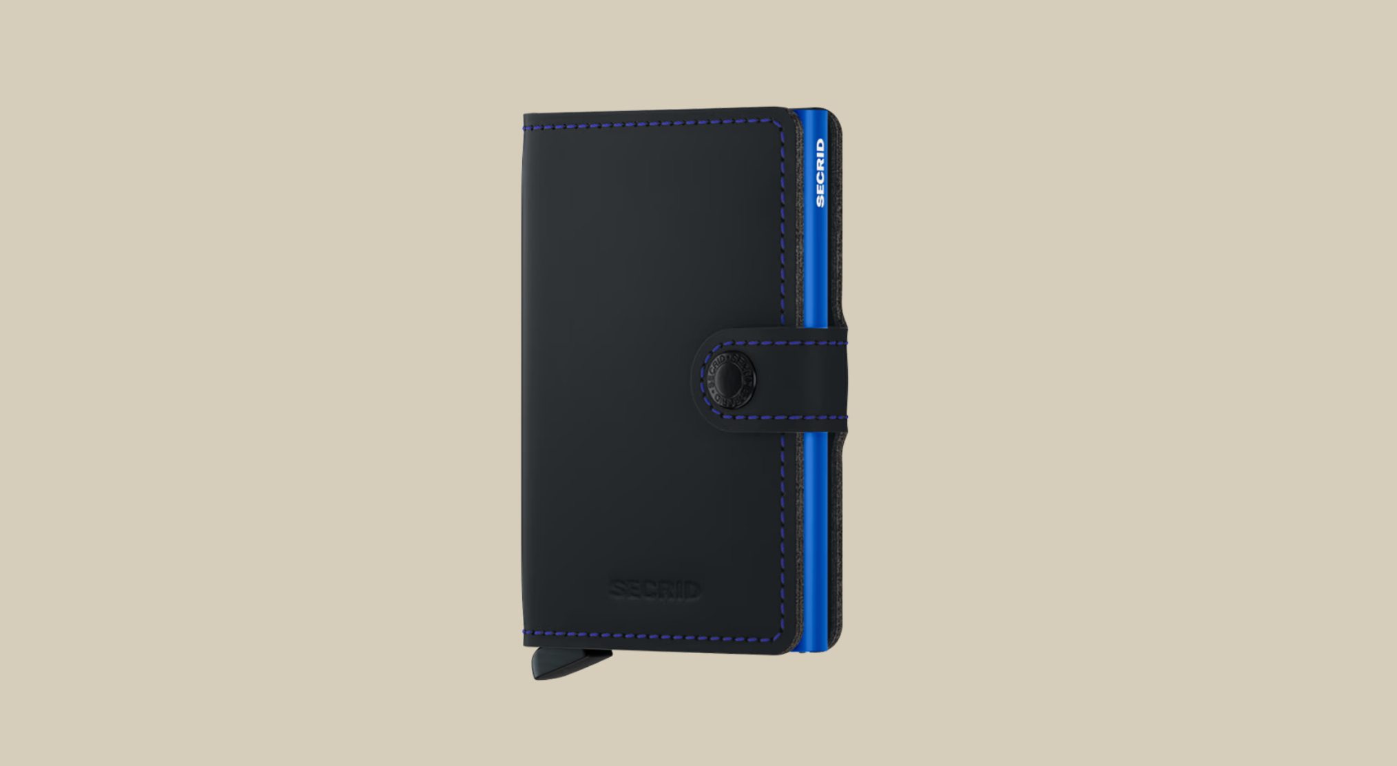SECRID MINI WALLET -  MATTE BLACK & BLUE