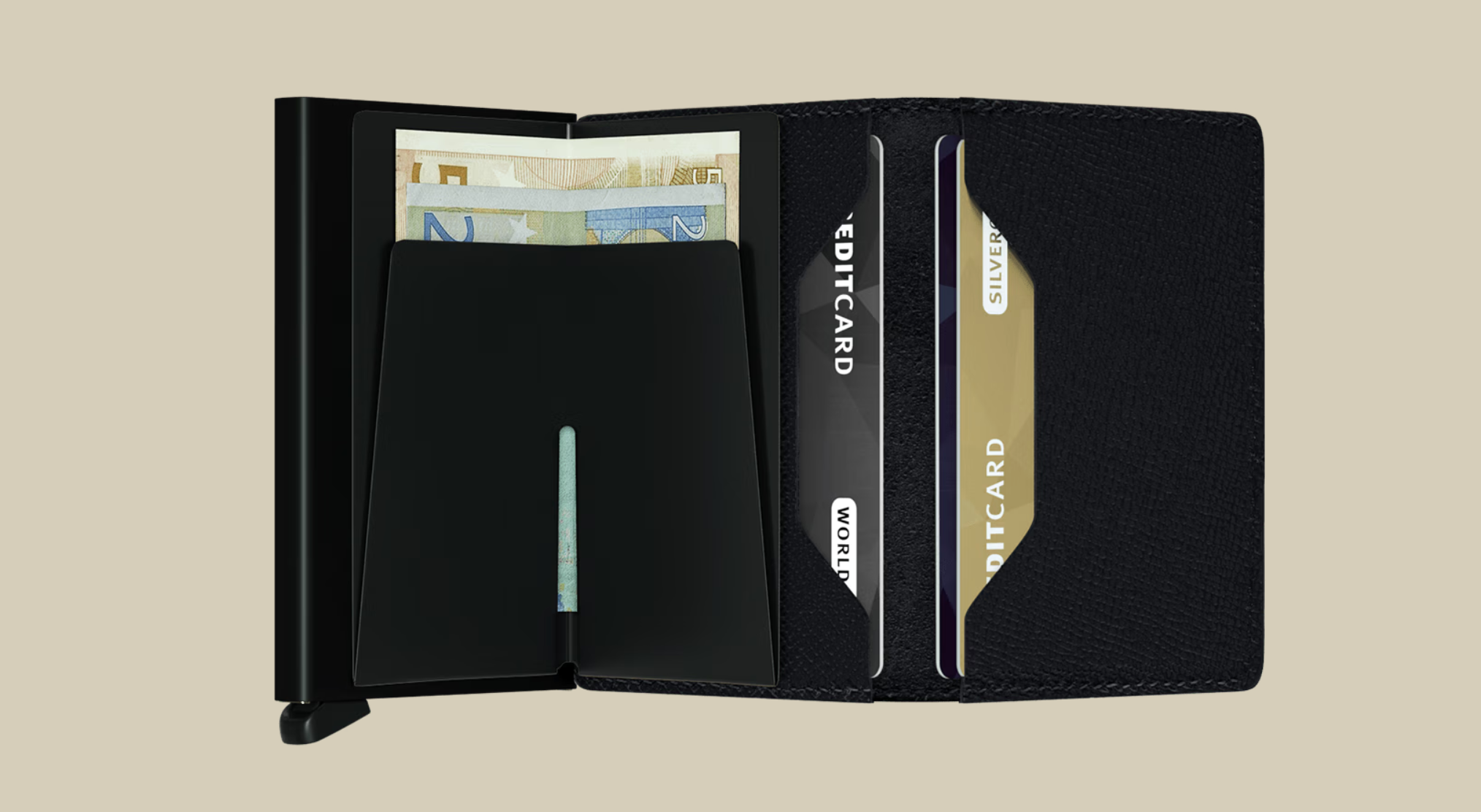 SECRID SLIM WALLET - CRISPLE BLACK