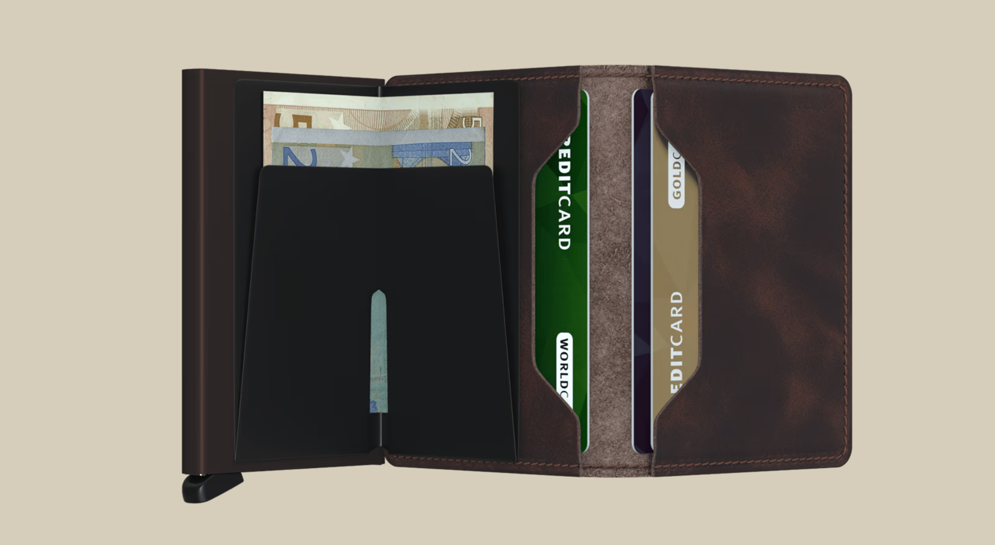 SECRID SLIM WALLET - VINTAGE CHOCOLATE