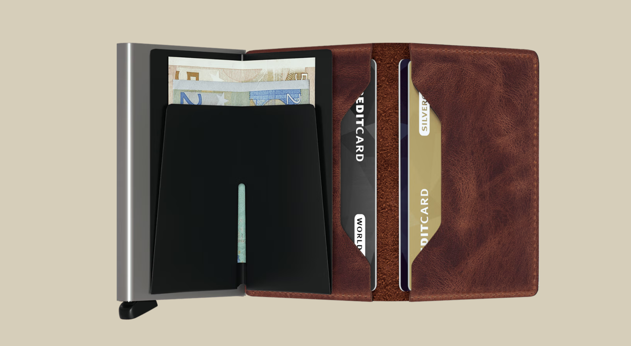 SECRID SLIM WALLET - VINTAGE BROWN