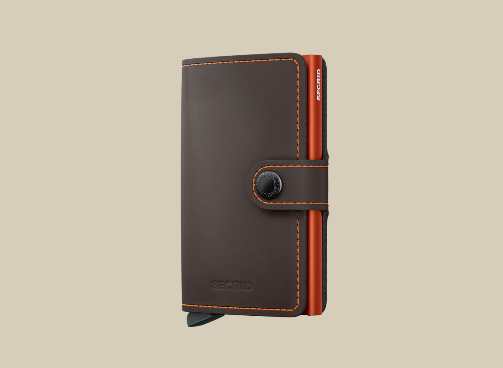 Secrid Miniwallet - Matte Truffle & Orange