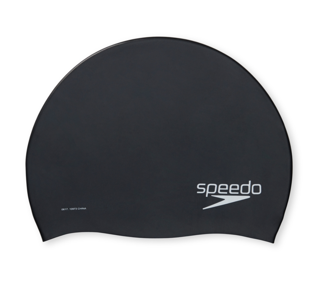 Speedo Adult Solid Silicone Cap Black