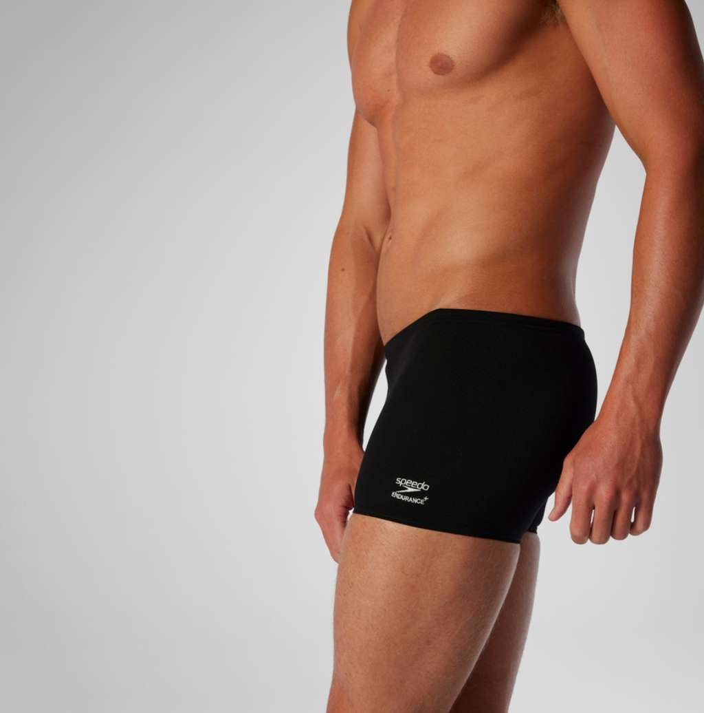 Speedo Men's Solid Square Leg Black