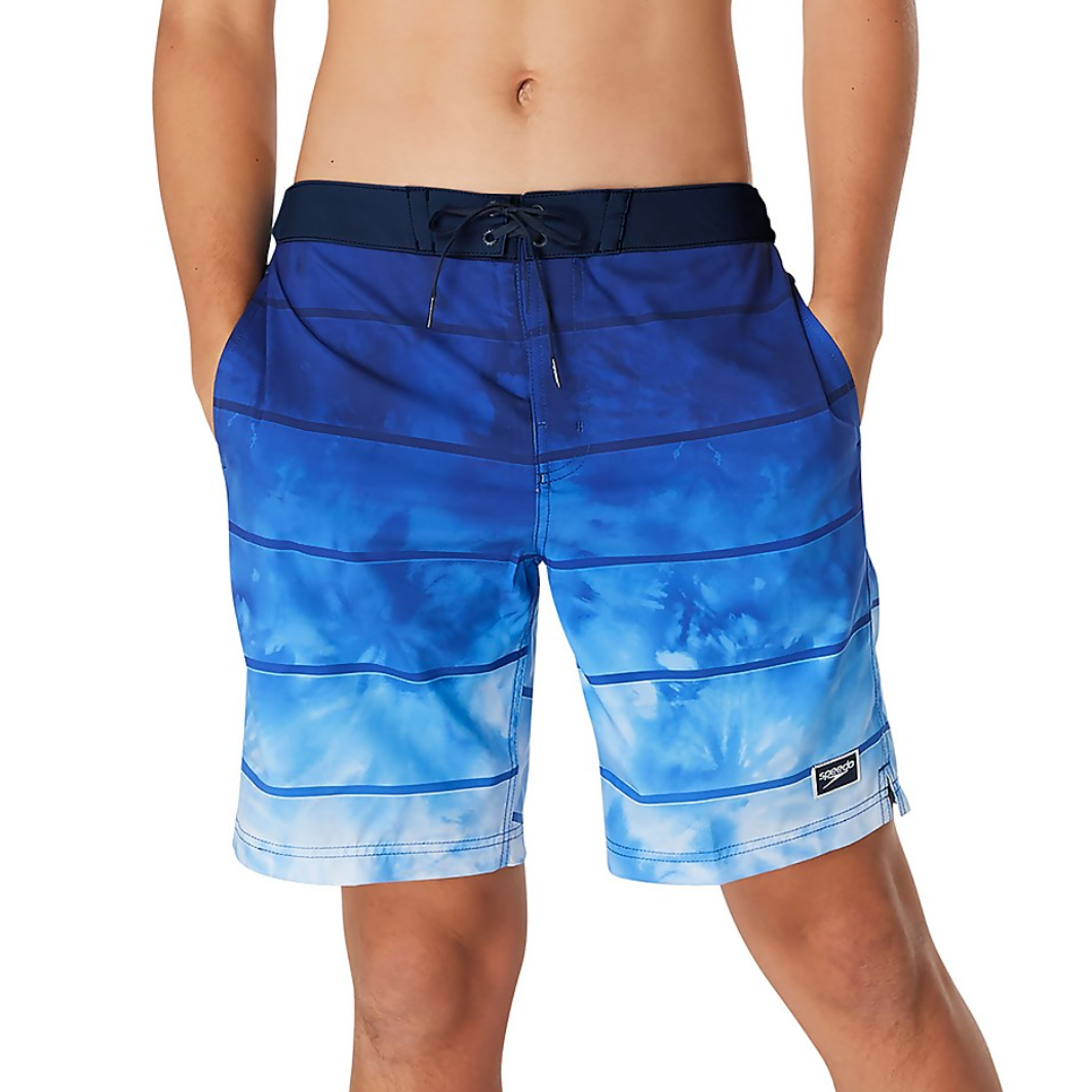 Speedo Men's Strake Tie Dye Bondi Basin Boardshort 20" Blue