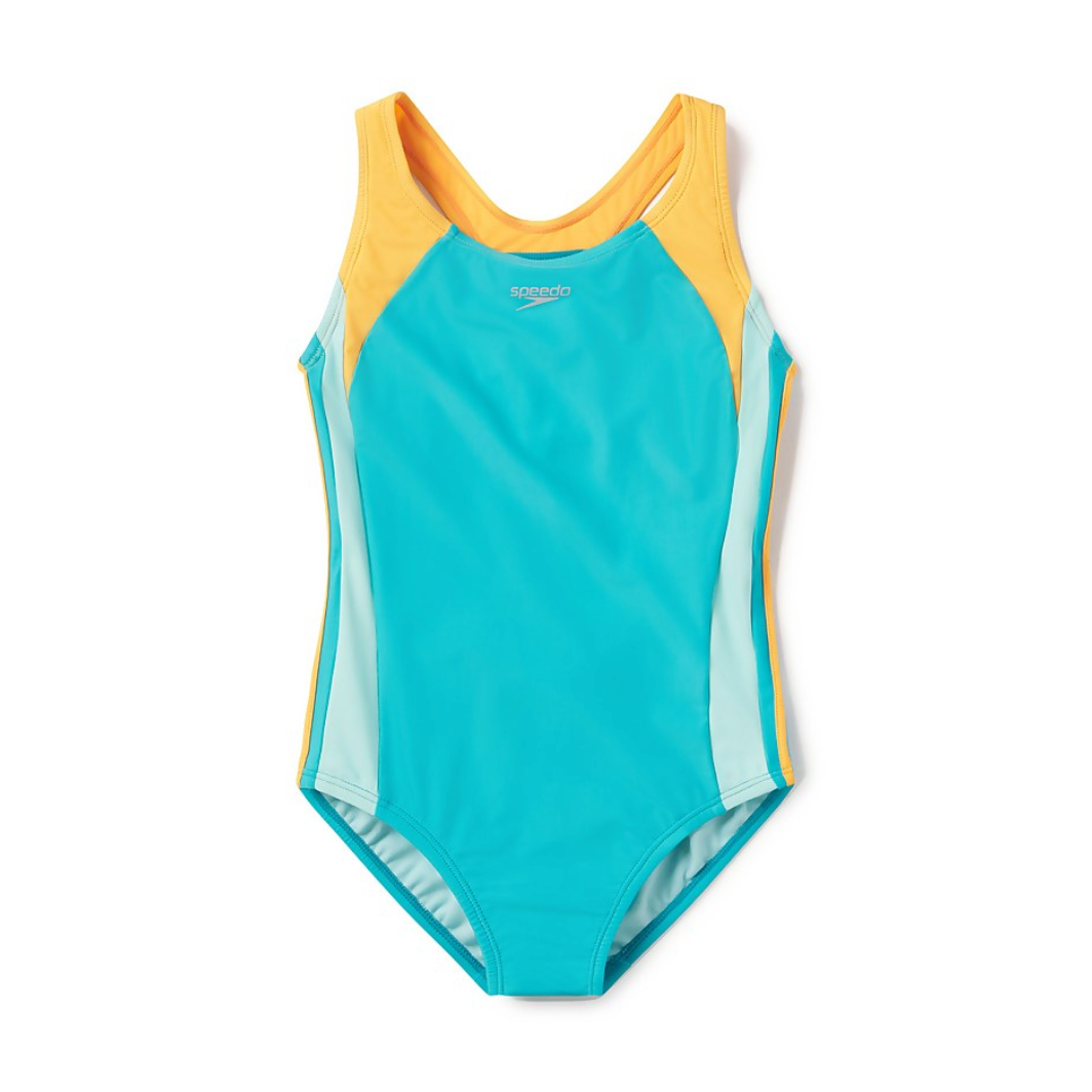 Speedo Girl's Infinity Splice One Piece Scuba Blue