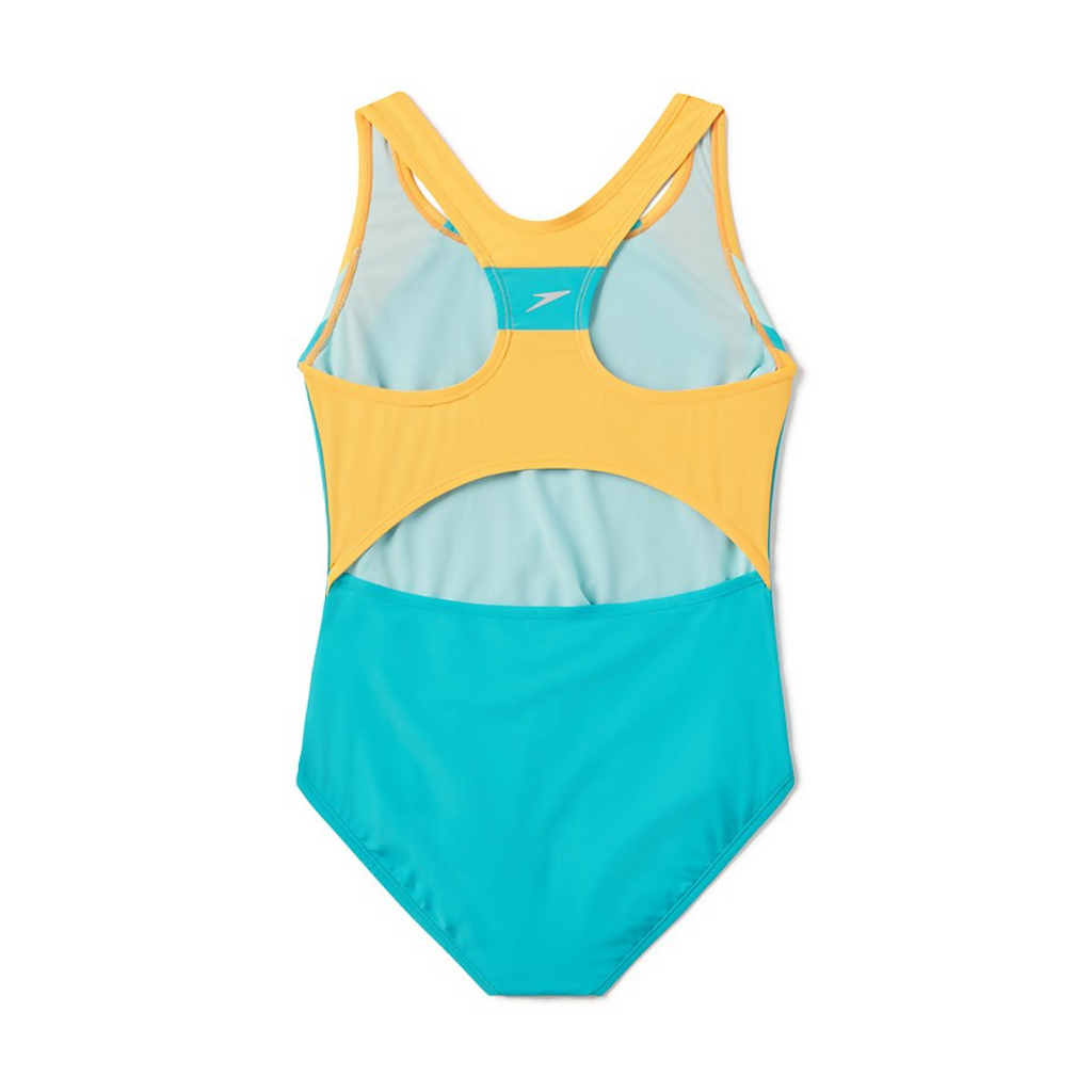 Speedo Girl's Infinity Splice One Piece Scuba Blue