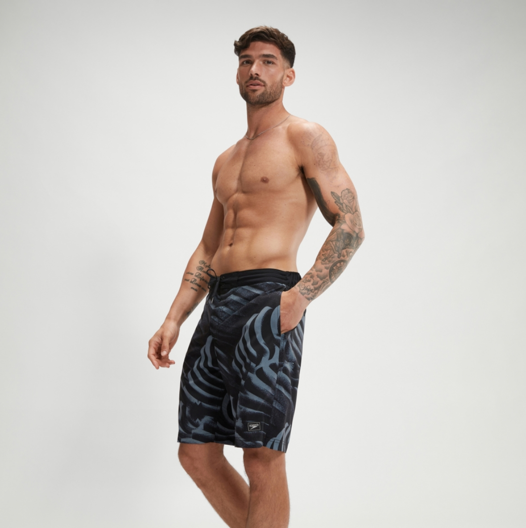 Speedo Printed Bondi Basin Boardshort 20" Grey