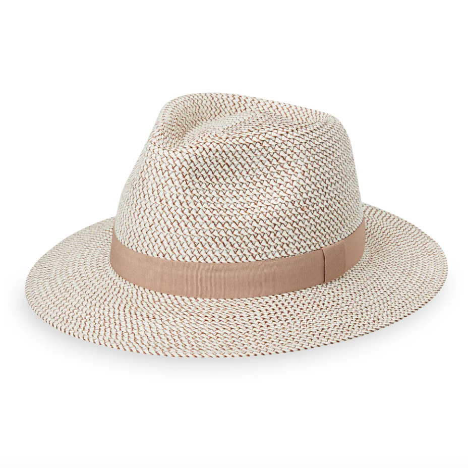 Wallaroo UPF Petite Charlie Fedora Ivory/Taupe
