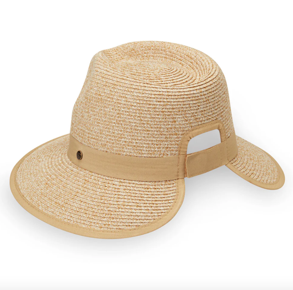 Wallaroo Petite Gabi UPF Ponytail Sun Hat Beige