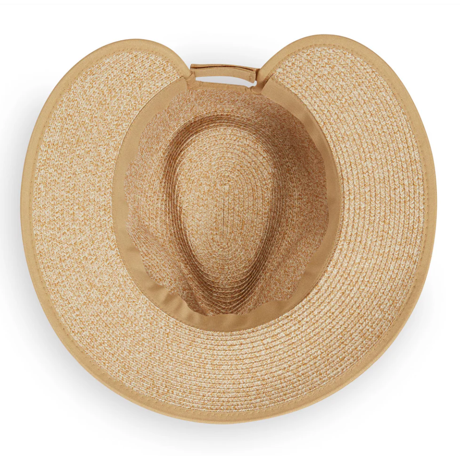 Wallaroo Petite Gabi UPF Ponytail Sun Hat Beige
