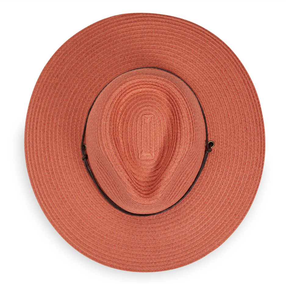 Wallaroo Petite Sanibel Wide Brim UPF Sun Hat Coral