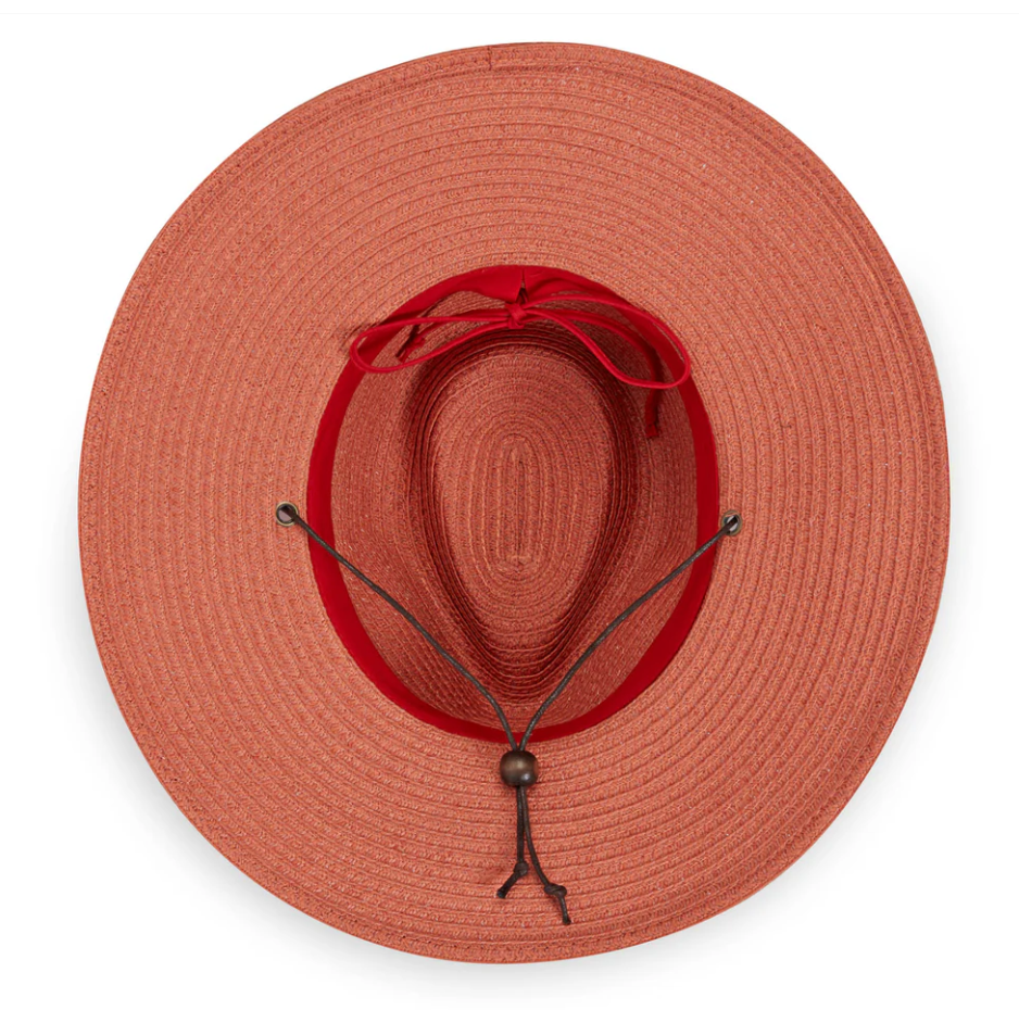 Wallaroo Petite Sanibel Wide Brim UPF Sun Hat Coral