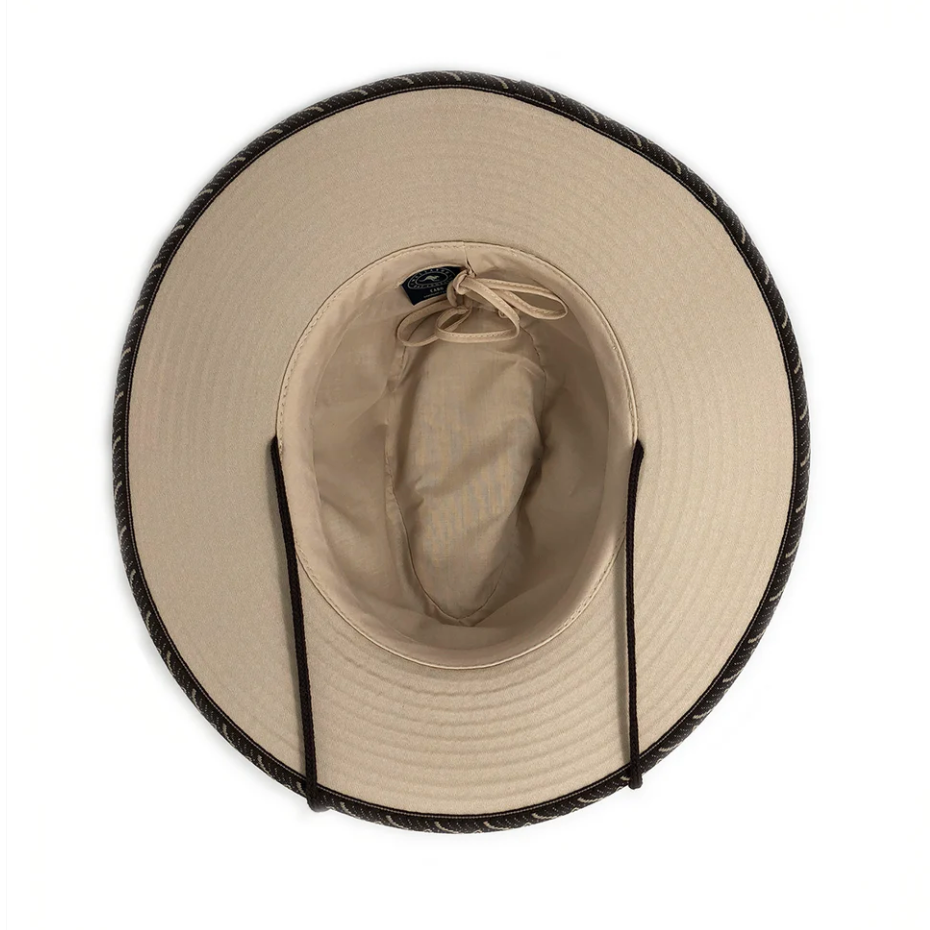 Wallaroo Cabo Fedora UPF Sun Hat Natural/Surf Trim