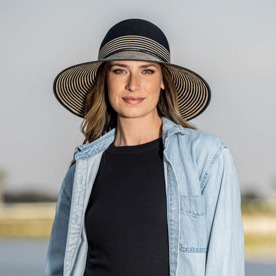 Wallaroo Petite Marseille Wide Brim Black/Natural