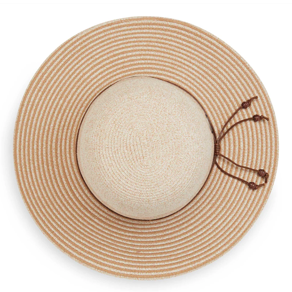 Wallaroo Petite Marseille Wide Brim Hat White/Beige