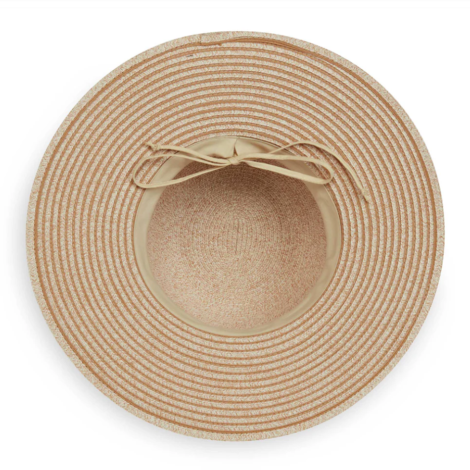 Wallaroo Petite Marseille Wide Brim Hat White/Beige