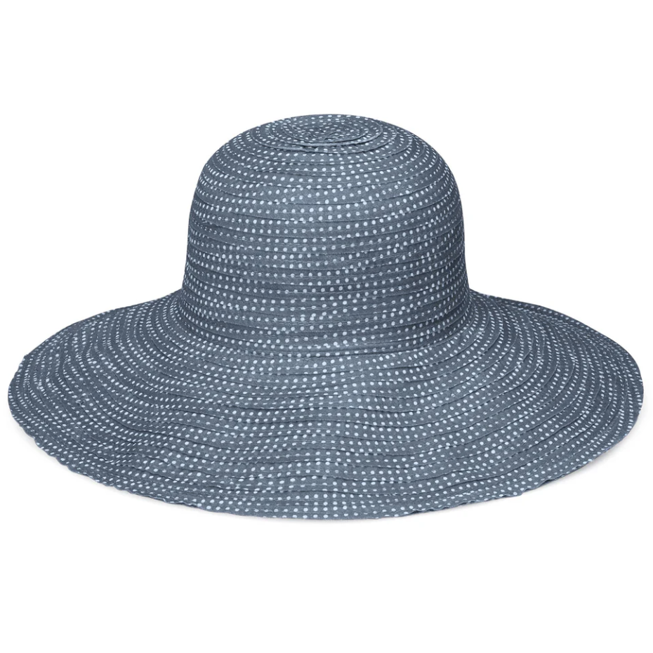 Wallaroo Scrunchie Wide Brim UPF Sun Hat Slate/White