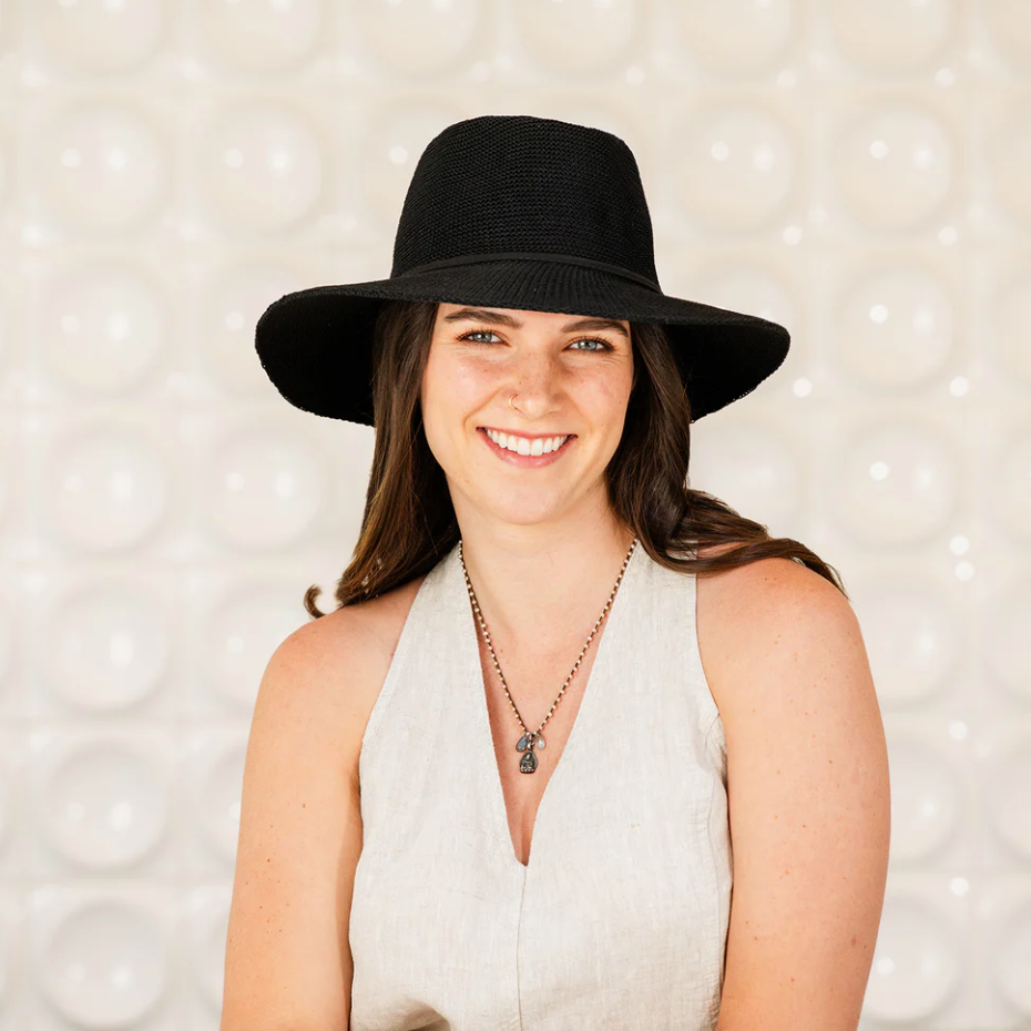 Wallaroo Victoria Fedora UPF Sun Hat Black