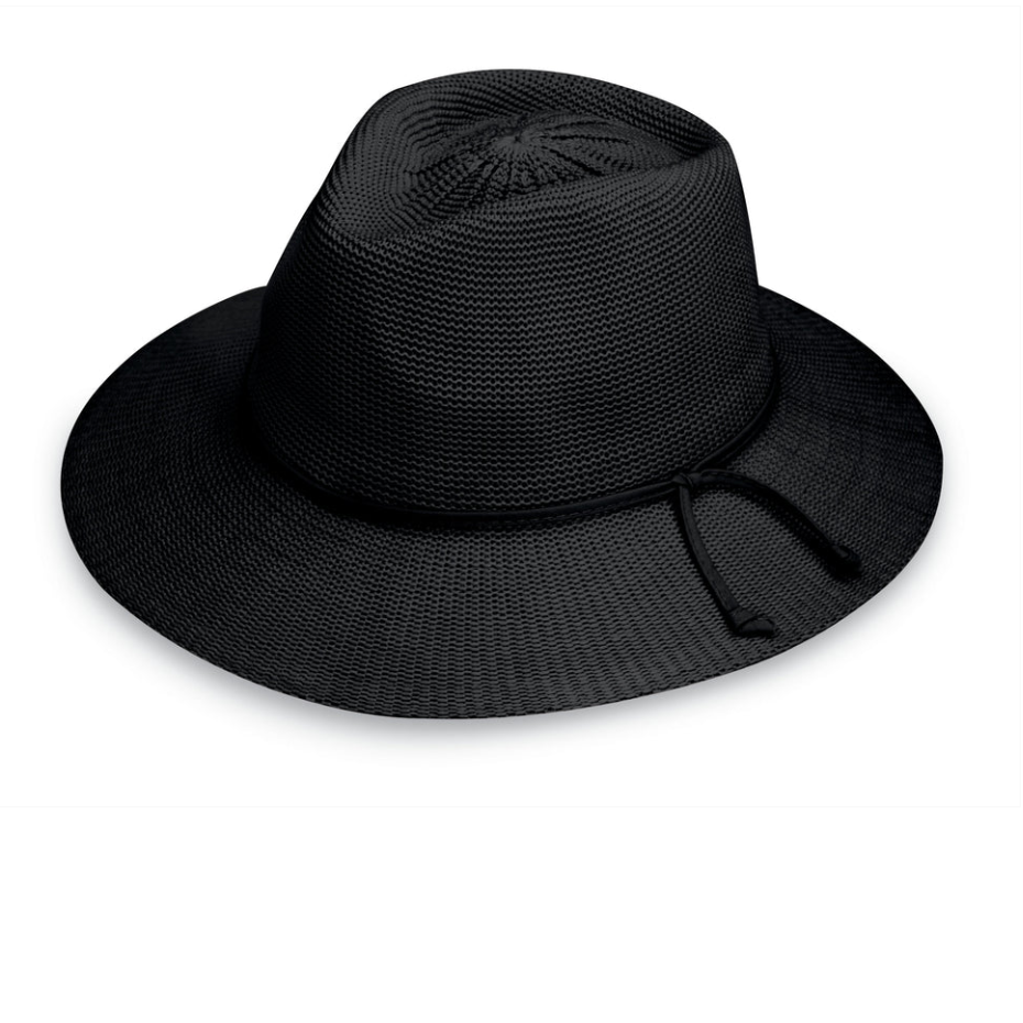 Wallaroo Victoria Fedora UPF Sun Hat Black