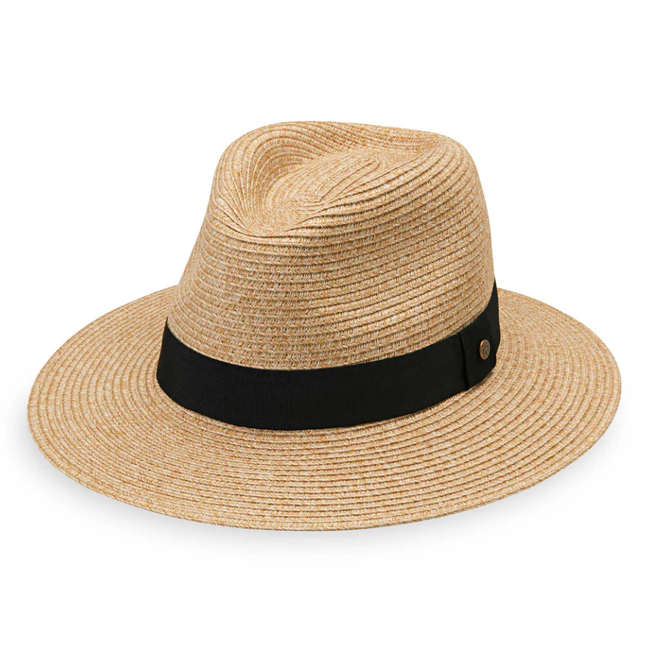 Wallaroo Petite Palm Beach Fedora Style Sun Hat Beige