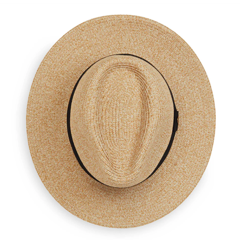 Wallaroo Petite Palm Beach Fedora Style Sun Hat Beige